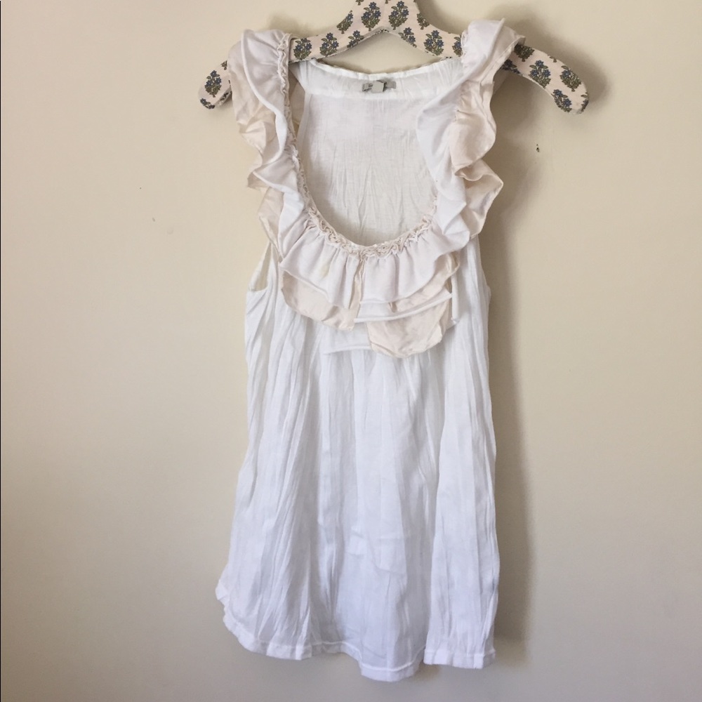 bordeaux ruffle tank